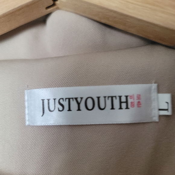 Just Youth Beige Tailored Blazer Jacket Large - Picture 10 of 12